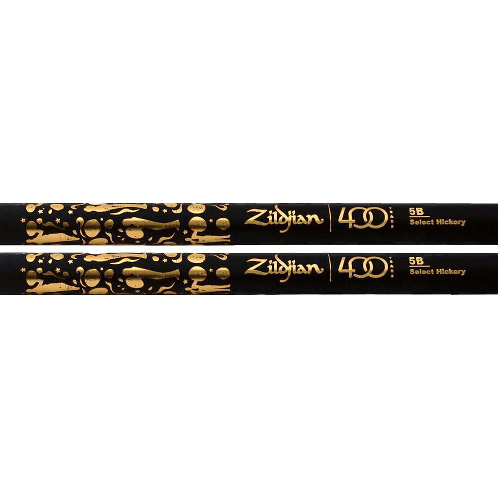 Zildjian Drumsticks LE 400 Anniversary 5BN Nylon Black Gold Dip
