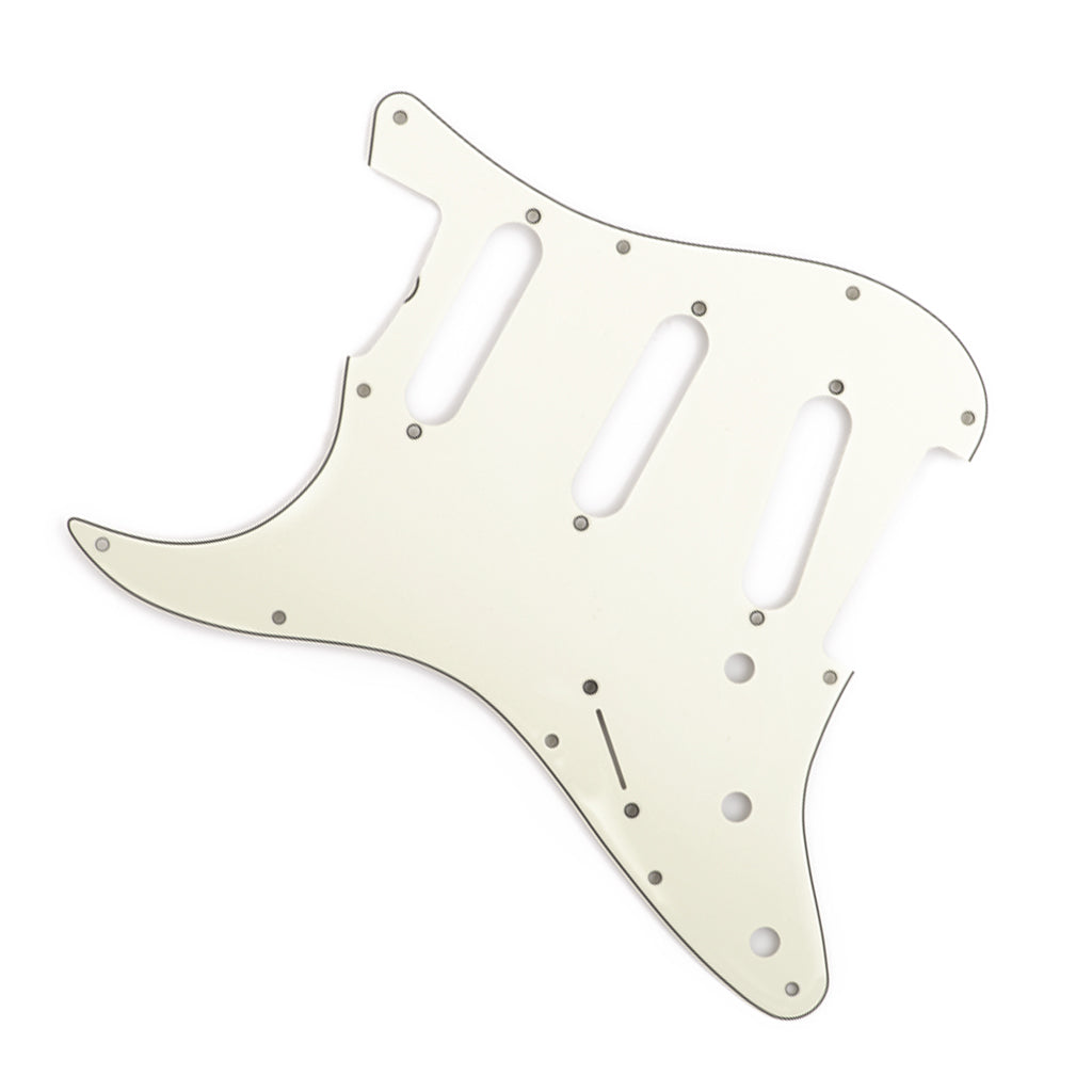 Fender Pickguard Stratocaster S S S Left Hand 11 Hole Vintage Mount with Truss Rod Notch Mint Green 3 Ply