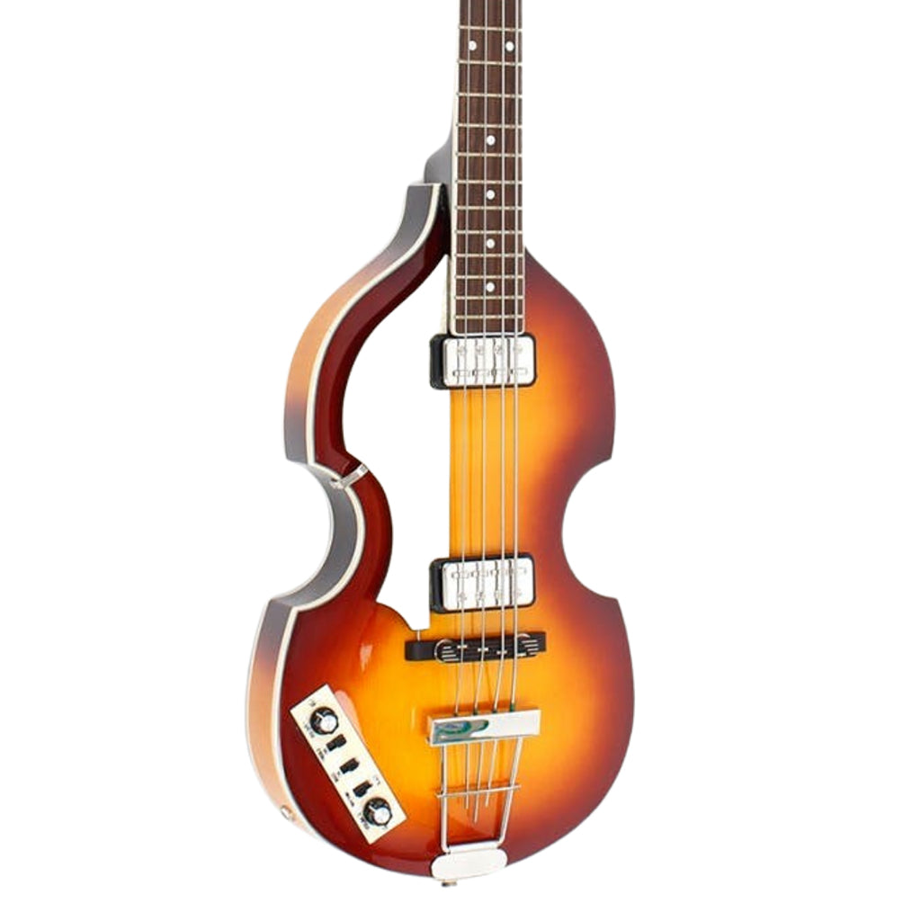 Hofner Ignition Series Left Handed Violin Electric Bass with H64 VB Case Sunburst