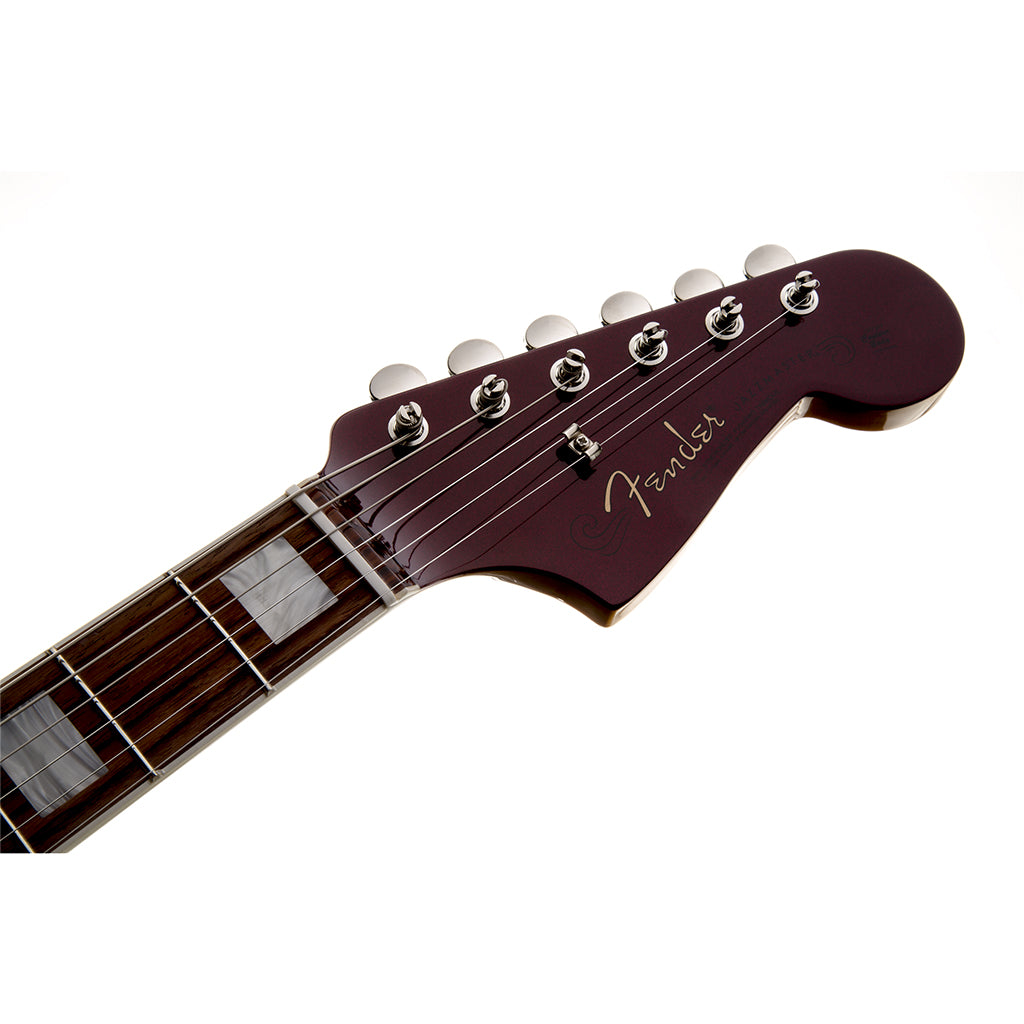 Fender Troy Van Leeuwen Jazzmaster - Oxblood - Bound Rosewood Fretboard - Headstock