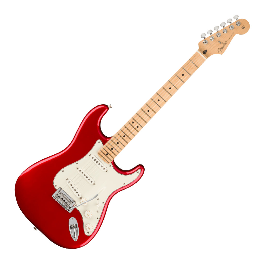 Candy apple red stratocaster deals maple neck