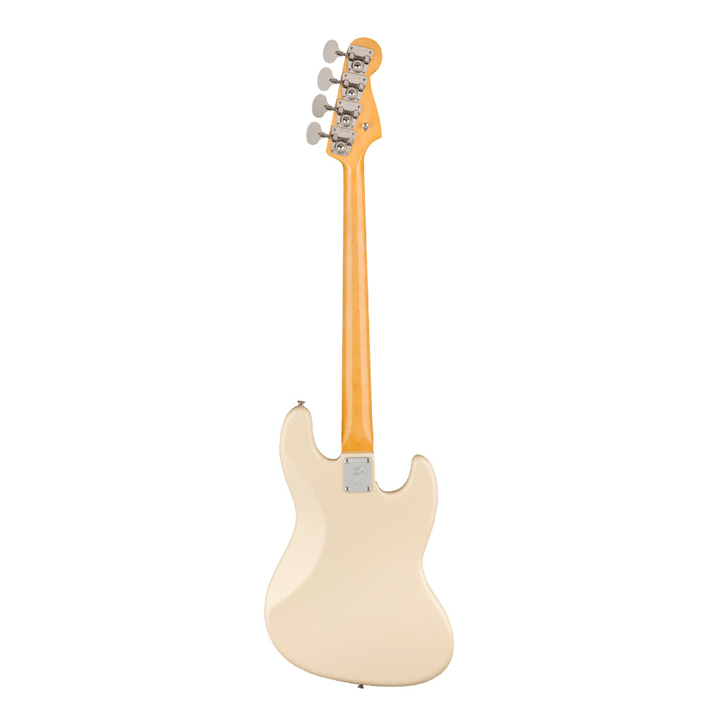 Fender American Vintage II 1966 Jazz Bass® Left-Hand, Rosewood Fingerboard, Olympic White-Sky Music