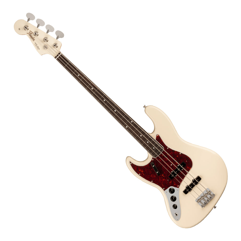 Fender American Vintage II 1966 Jazz Bass® Left-Hand, Rosewood Fingerboard, Olympic White-Sky Music