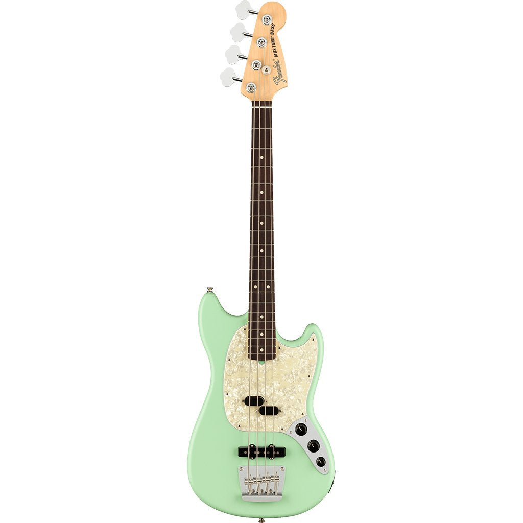 Fender American Performer Mustang Bass - Satin Surf Green - Rosewood Fretboard