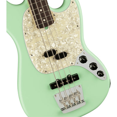 Fender American Performer Mustang Bass - Satin Surf Green - Rosewood Fretboard