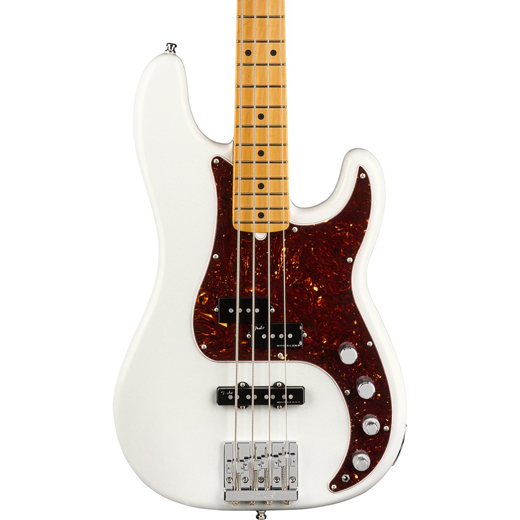 Fender American Ultra Precision Bass - Arctic Pearl - Maple Neck