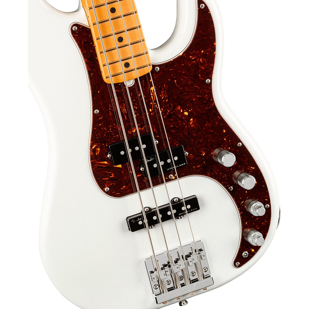 Fender American Ultra Precision Bass - Arctic Pearl - Maple Neck