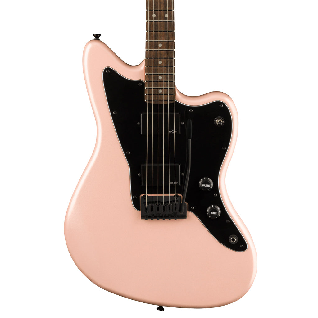 Squier Contemporary Active Jazzmaster HH Laurel Fingerboard Black Pickguard Shell Pink Pearl