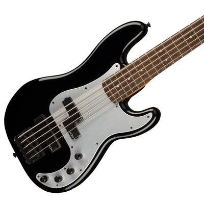 Squier Contemporary Active Precision Bass PH V Laurel Fingerboard Silver Anodized Pickguard Black