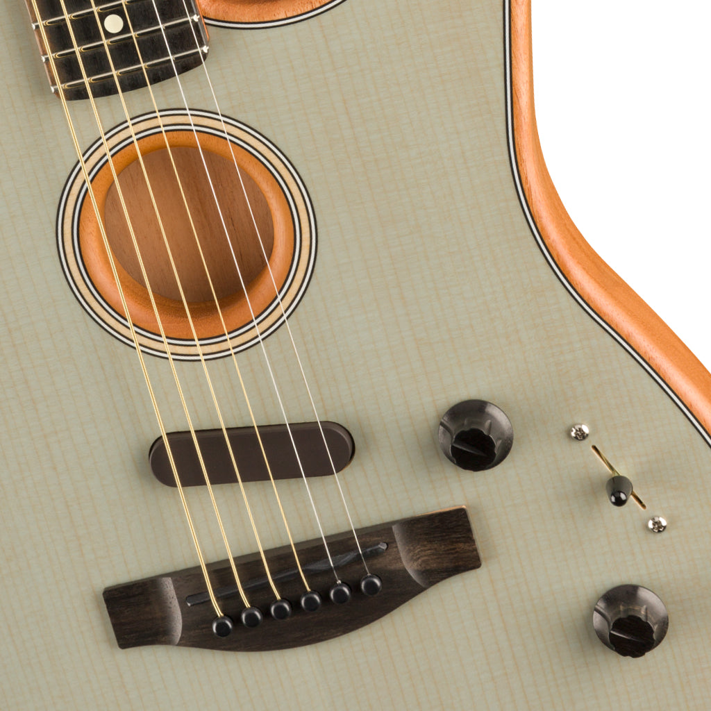 Fender American Acoustasonic Strat Ebony Fingerboard Transparent Sonic Blue