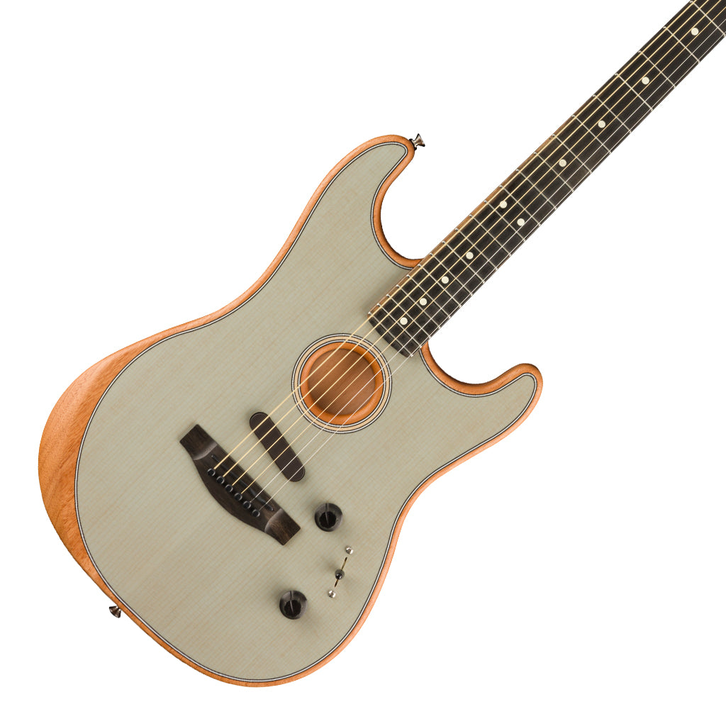 Fender American Acoustasonic Strat Ebony Fingerboard Transparent Sonic Blue