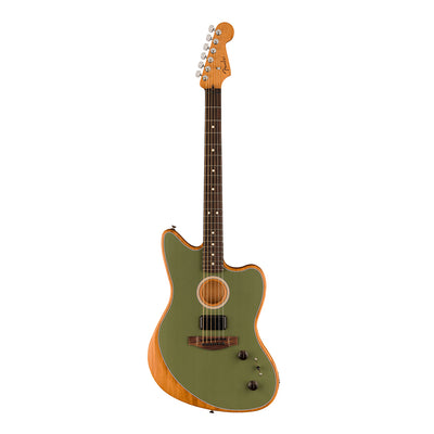 Fender Acoustasonic Player Jazzmaster Rosewood Fingerboard Antique Olive