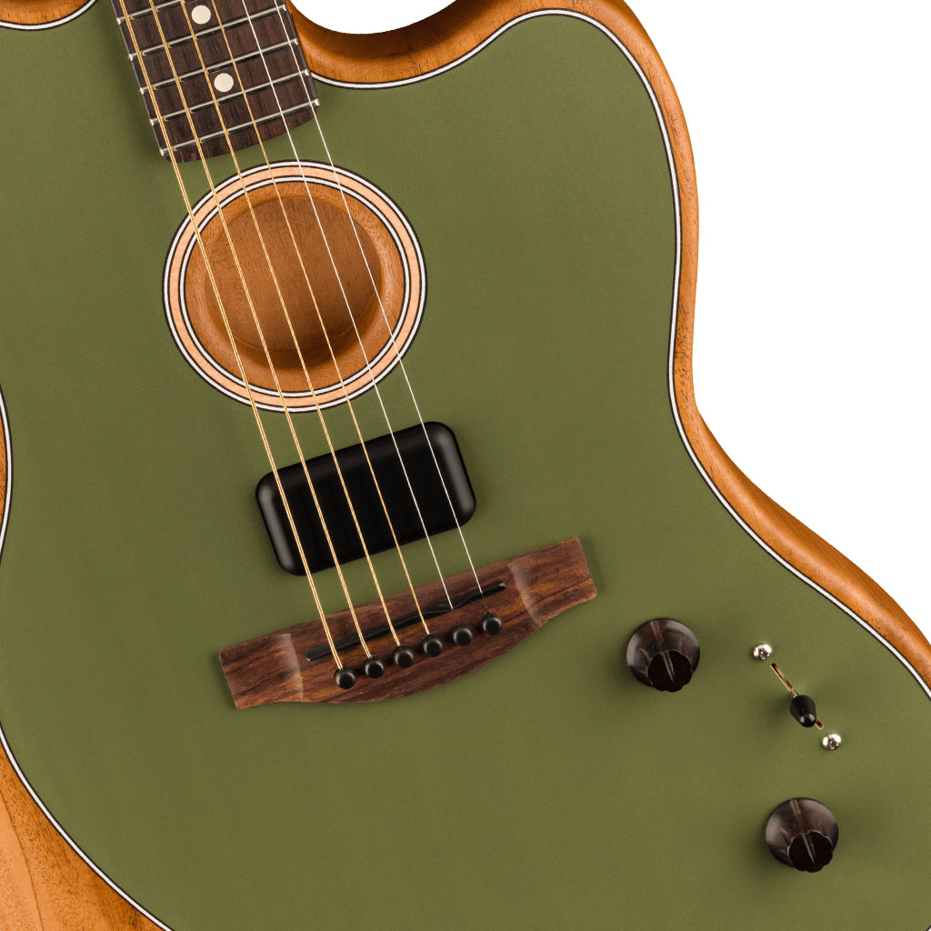 Fender Acoustasonic Player Jazzmaster Rosewood Fingerboard Antique Olive