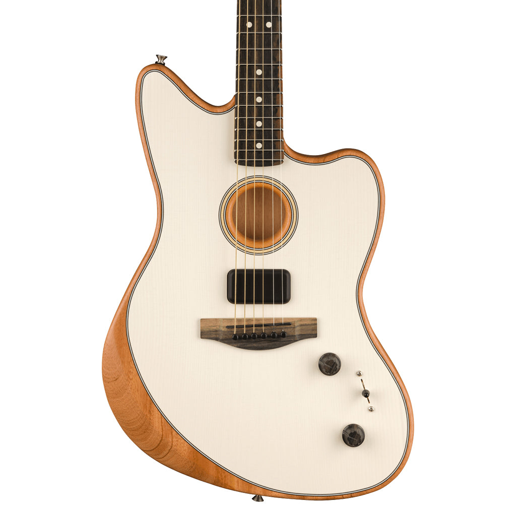 Fender American Acoustasonic® Jazzmaster®, Arctic White, Ebony