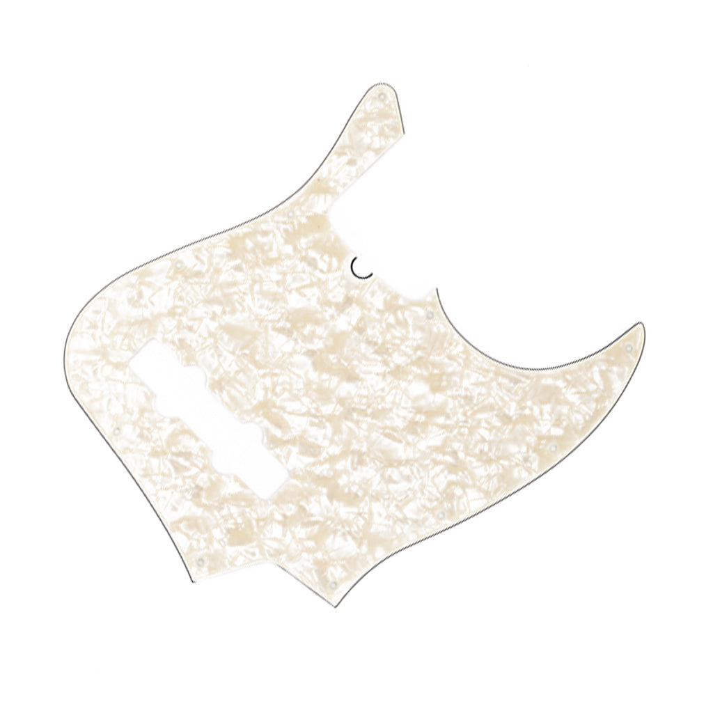 Fender Pickguard Jazz Bass White Pearloid 10 Hole Mount 4 Ply