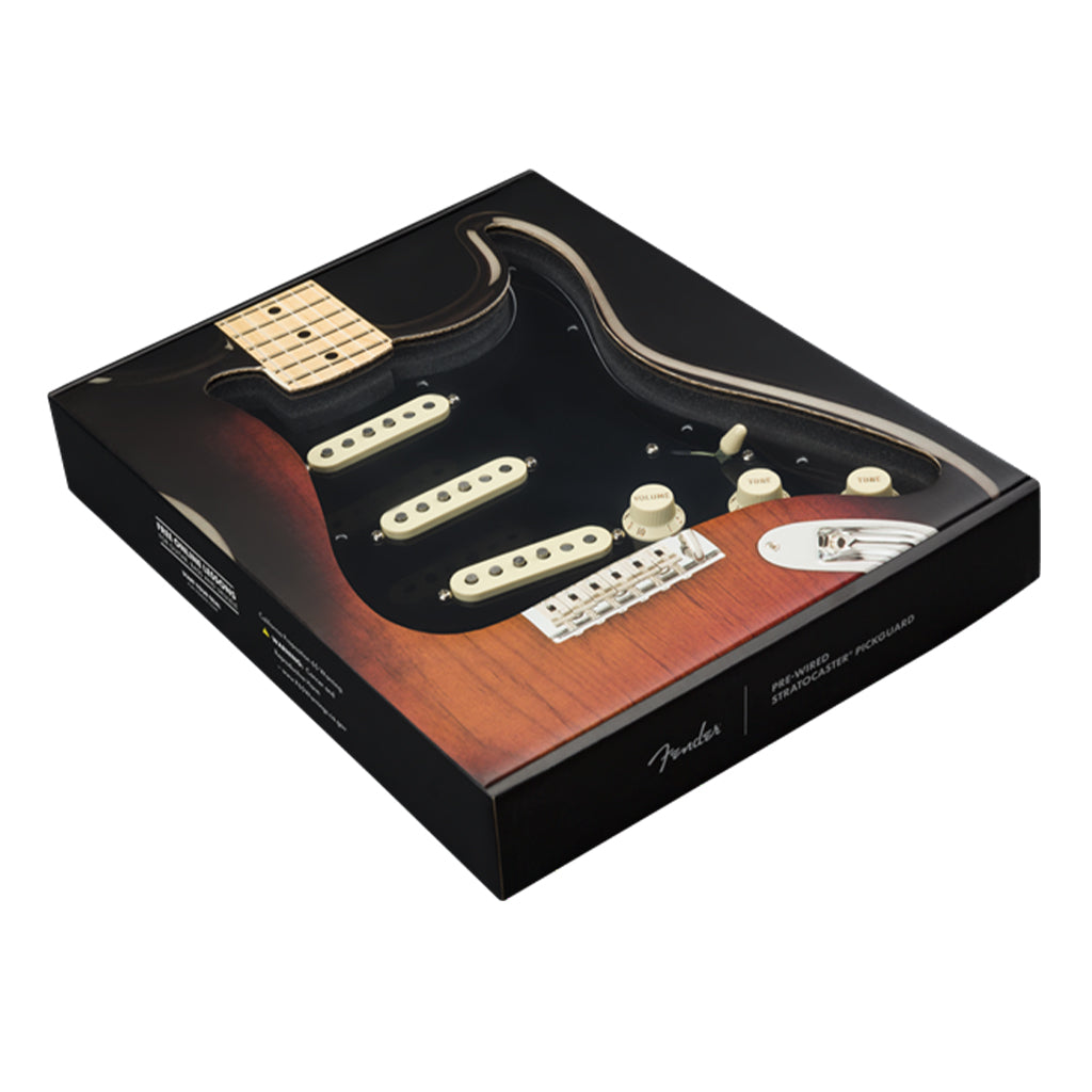 Fender Pre Wired Strat Pickguard Custom Shop Custom 69 SSS Black 11 Hole PG