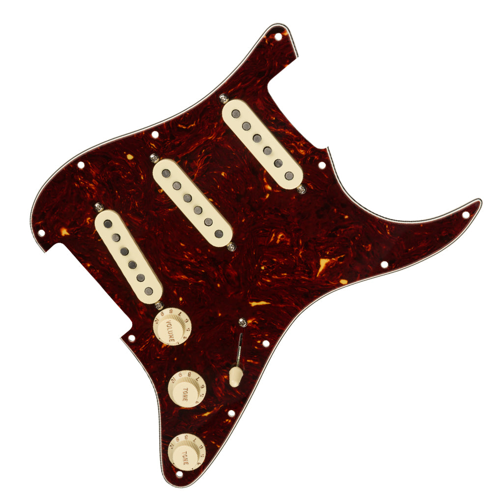 Fender Pre Wired Strat Pickguard Custom Shop Texas Special SSS Tortoise Shell 11 Hole PG