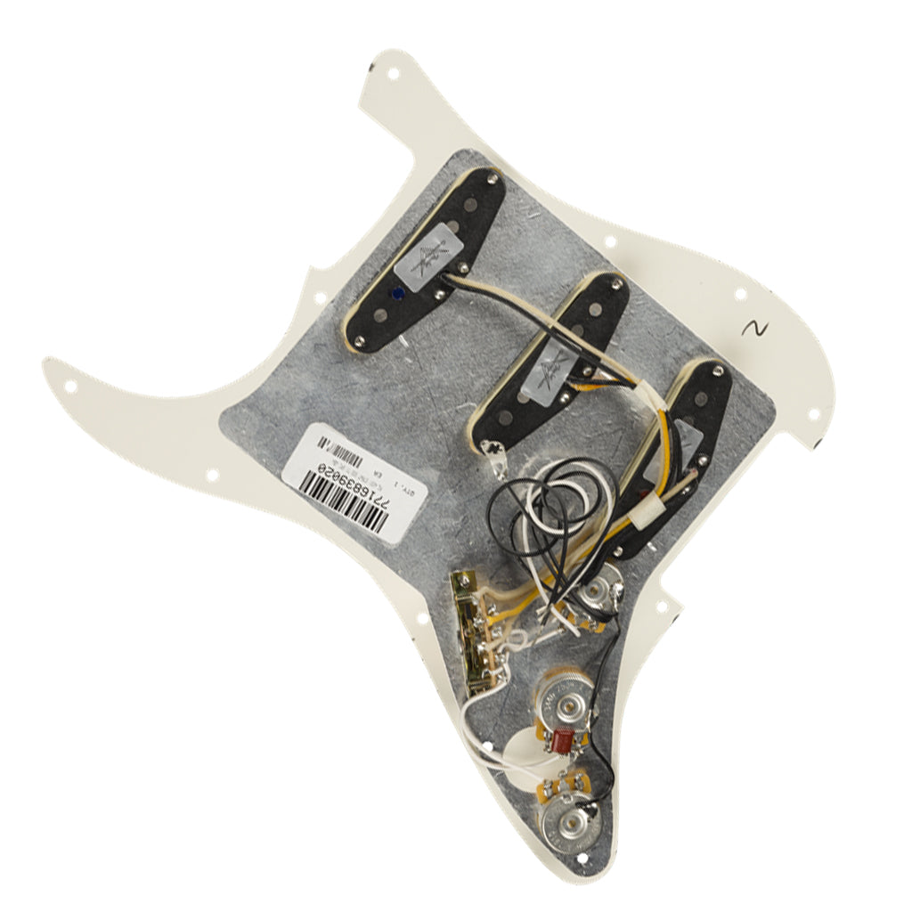 Fender Pre Wired Strat Pickguard Custom Shop Texas Special SSS Parchment 11 Hole PG