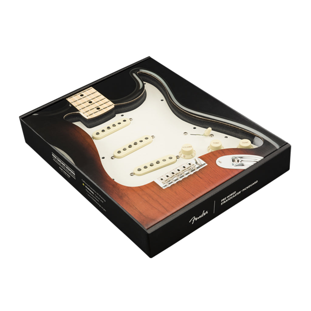 Fender Pre Wired Strat Pickguard Custom Shop Texas Special SSS Parchment 11 Hole PG
