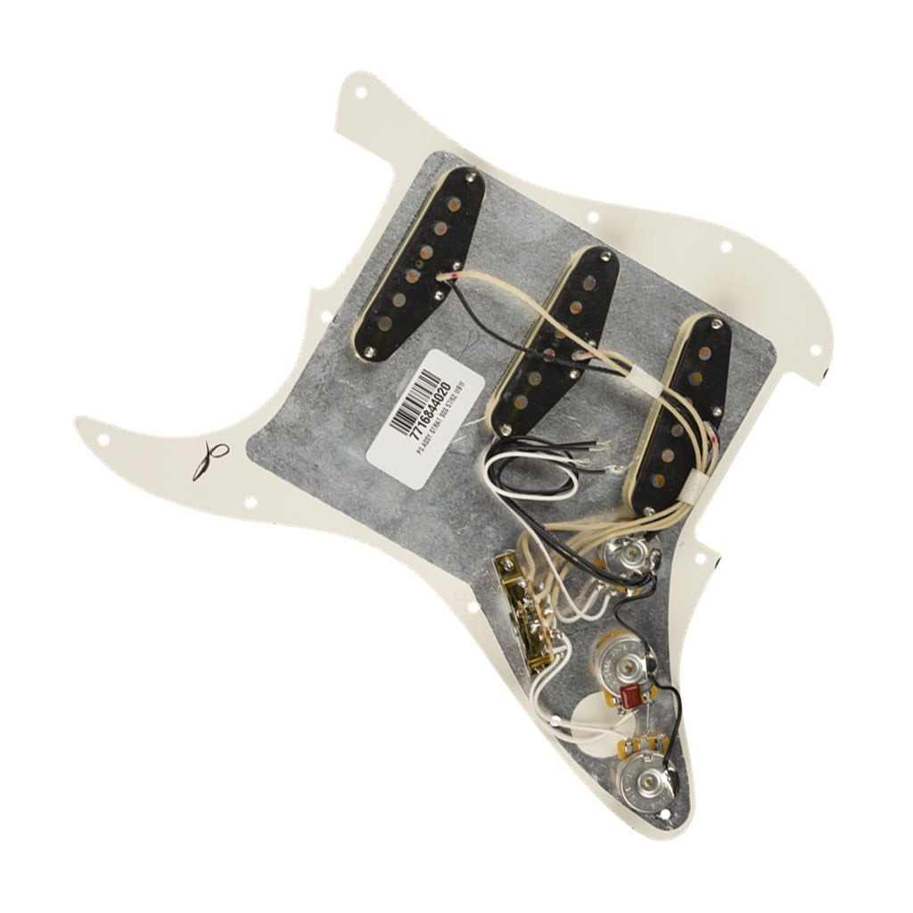 Fender Pre Wired Strat Pickguard Original 57 62 SSS Parchment 11 Hole PG