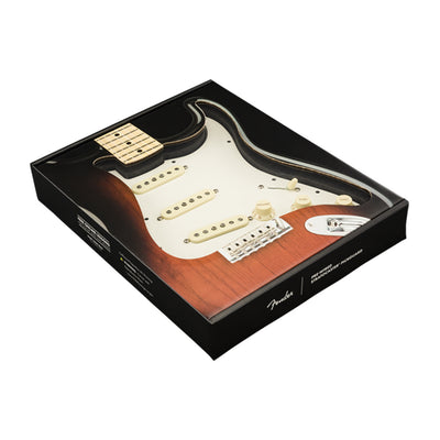 Fender Pre Wired Strat Pickguard Original 57 62 SSS Parchment 11 Hole PG