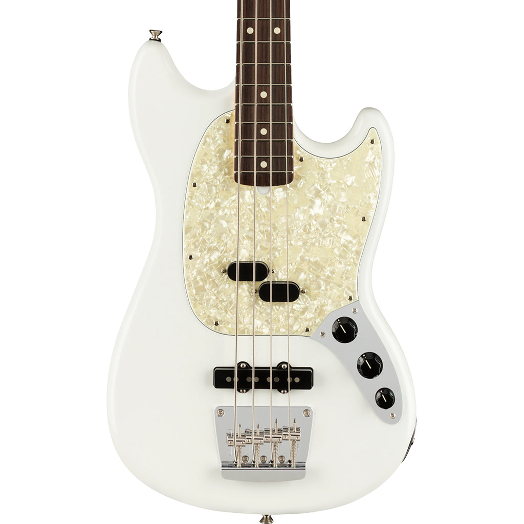 Fender American Performer Mustang Bass - Arctic White - Rosewood