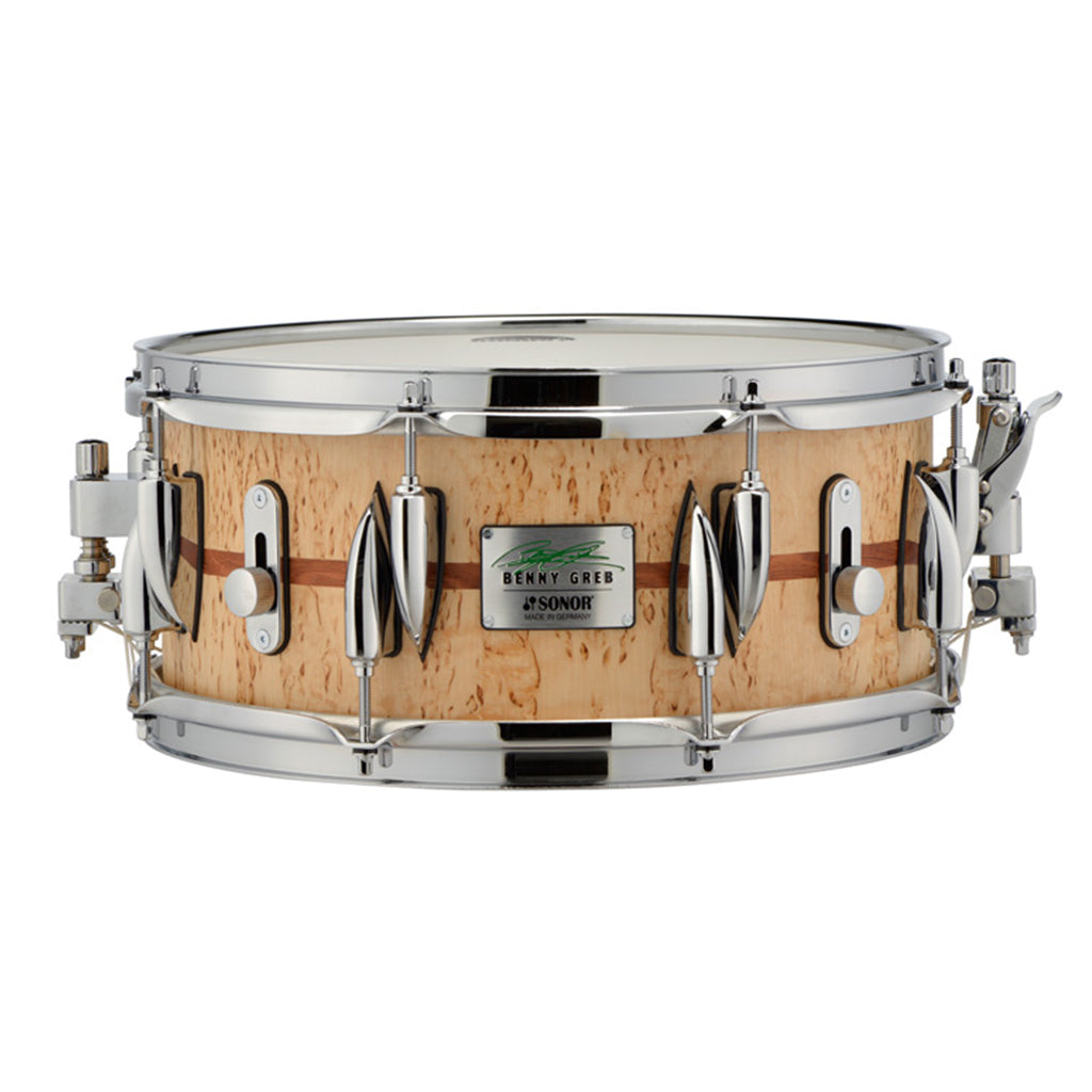 Sonor - Benny Greb 13"x5.75" Signature Snare Drum - Scandinavian Birch Veneer, Centered "Bubinga" inlay