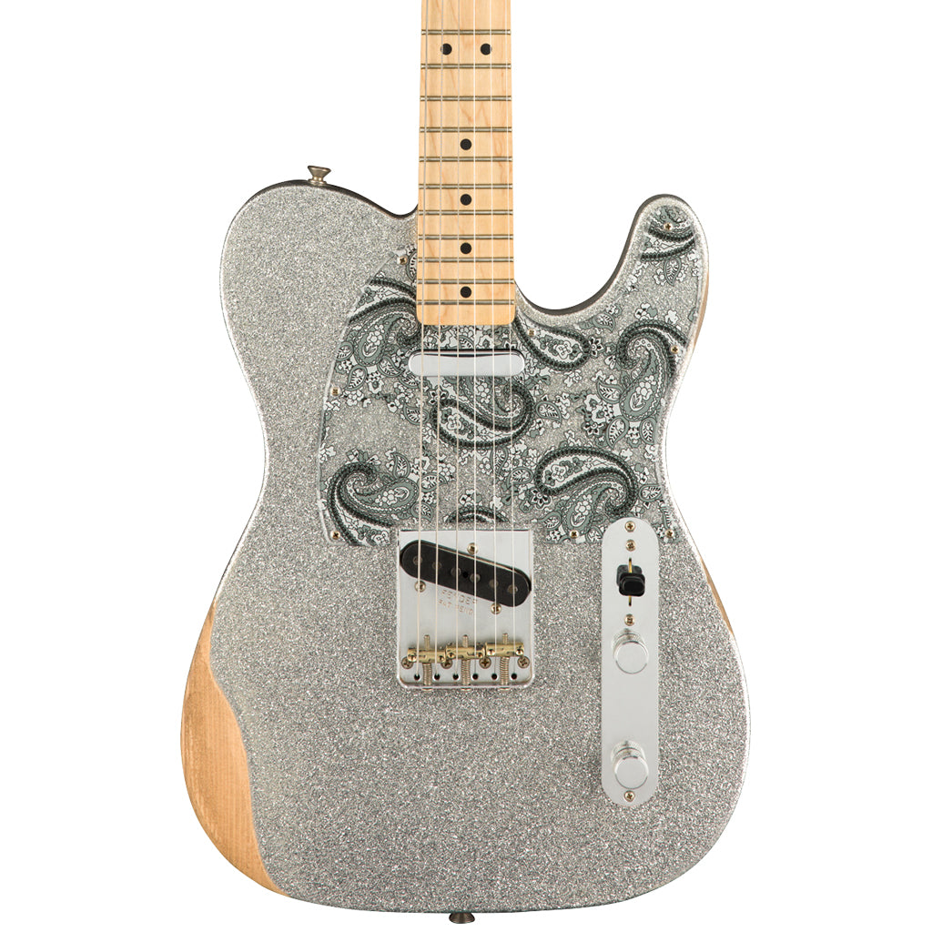 Fender Brad Paisley Road Worn Telecaster Maple Fingerboard Silver Sparkle