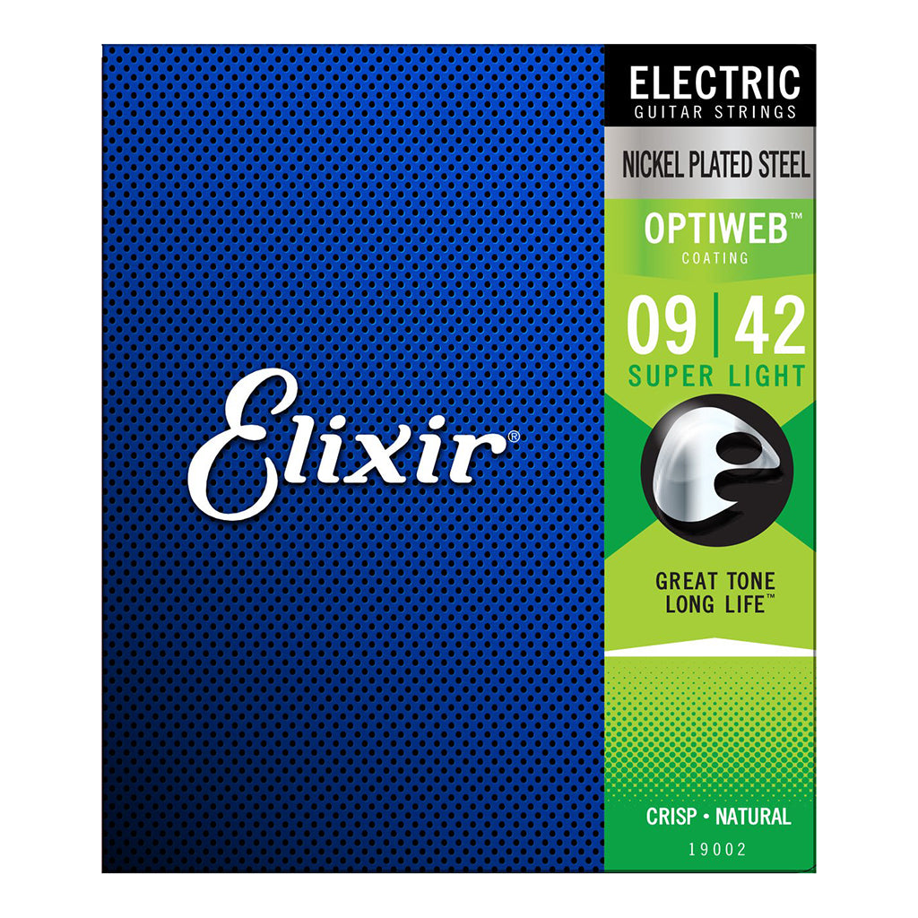 Elixir 19002 - Optiweb Electric Super Light 9-42 Guitar Strings