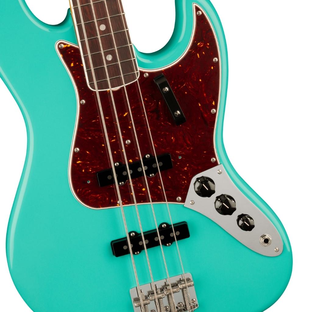Fender American Vintage II 1966 Jazz Bass®, Rosewood Fingerboard, Sea Foam Green-Sky Music