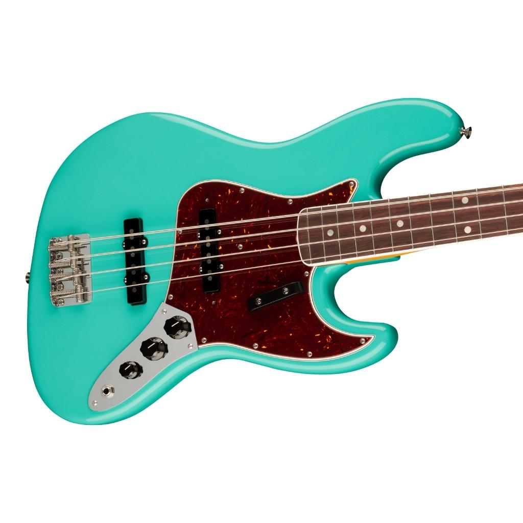 Fender American Vintage II 1966 Jazz Bass®, Rosewood Fingerboard, Sea Foam Green-Sky Music