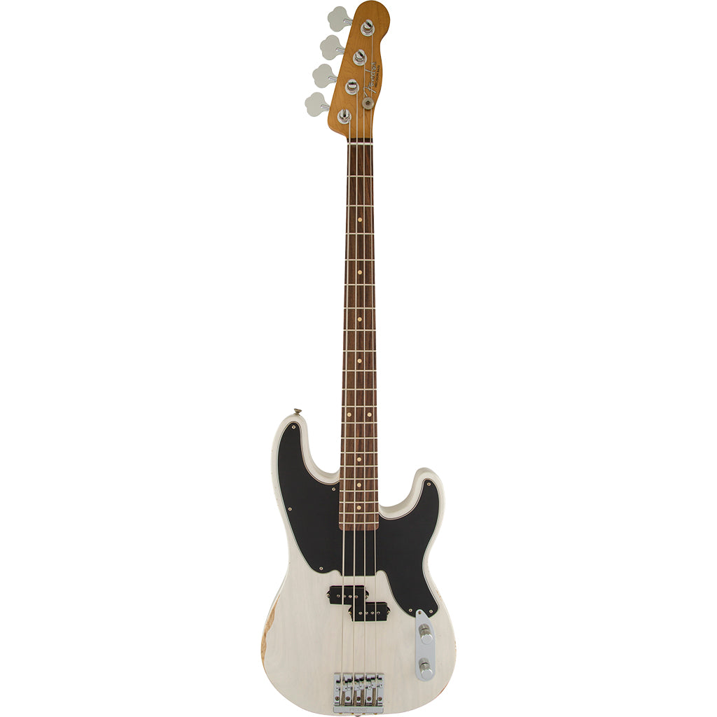 Fender Mike Dirnt Roadworn Precision Bass - White Blonde - Rosewood