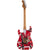 EVH - Striped Series Frankie - Maple Fingerboard - Red with Black Stripes Relic