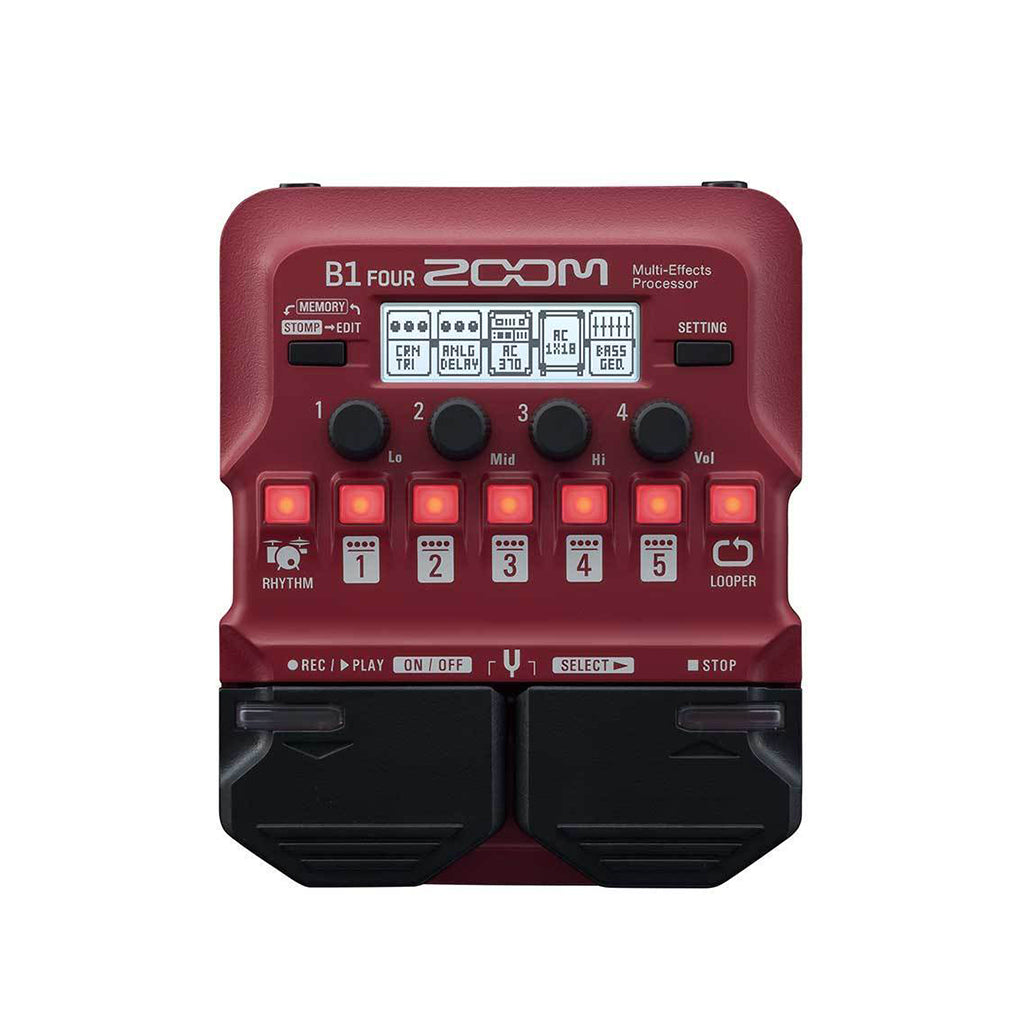 Zoom B1 Four Bass Effects Pedal - Sky Music