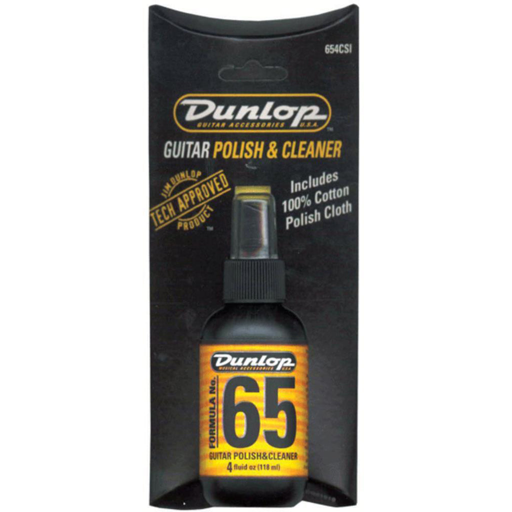 Dunlop 65 Guitar Polish/Cleaner - 118ml + Cleaning & Polishing cloth