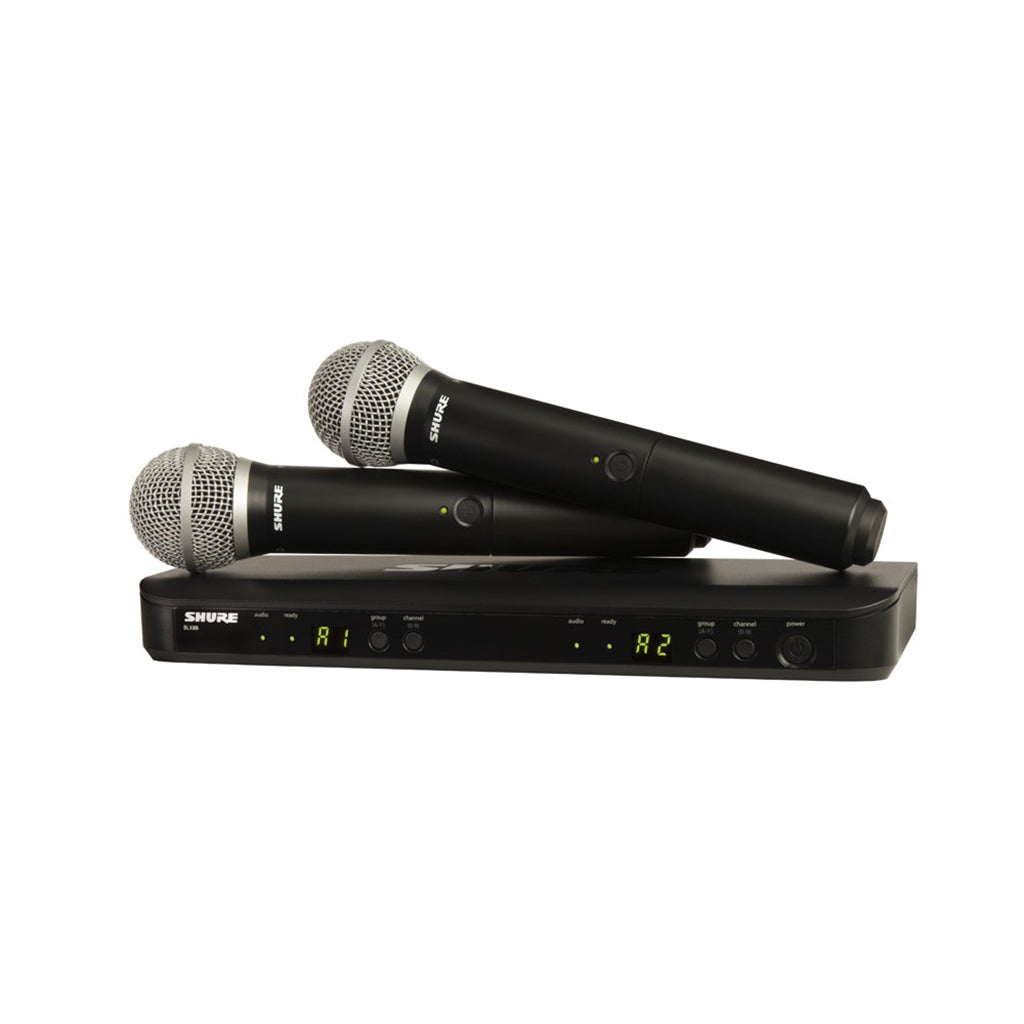 Shure - BLX288/PG58 - Dual Channel Wireless Handheld Microphone System