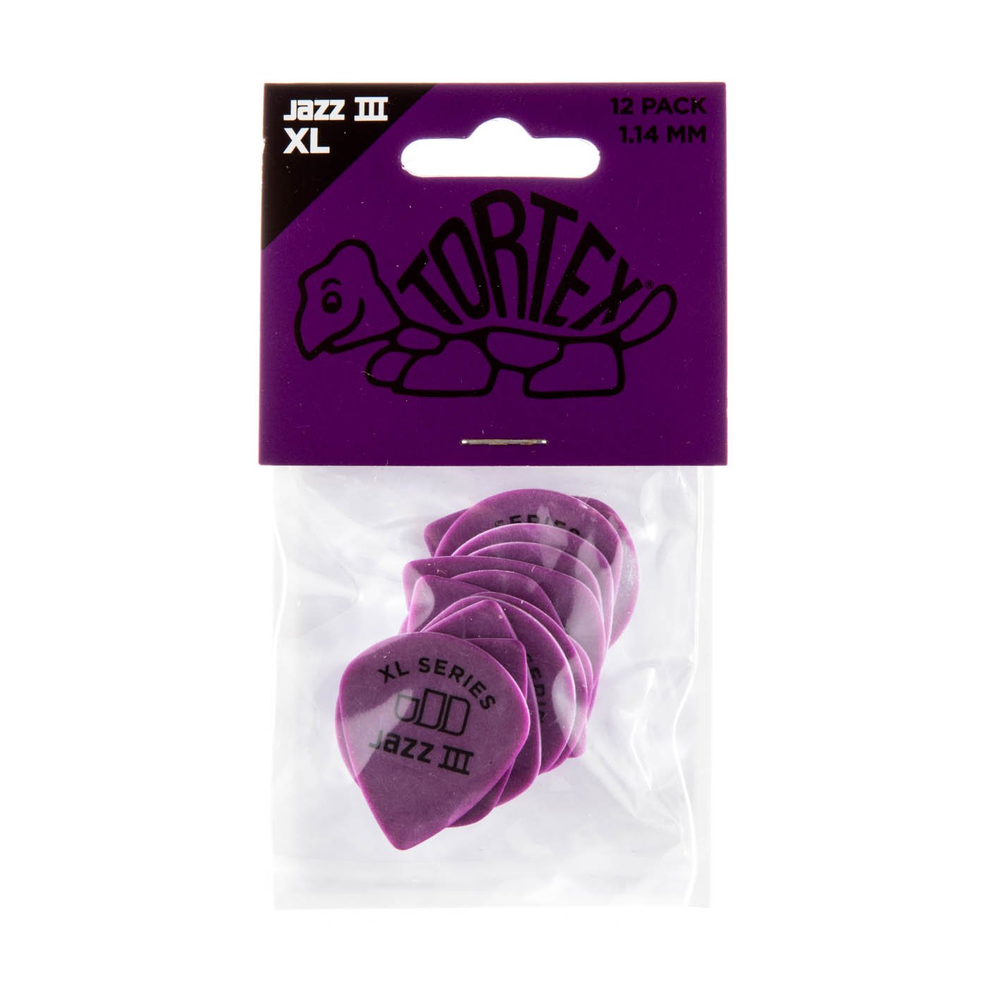 Dunlop JPT414 - 1.14mm Tortex Jazz III XL Picks 12pk