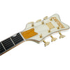 Gretsch G6136T-WHT Players Edition White Falcon - Headstock