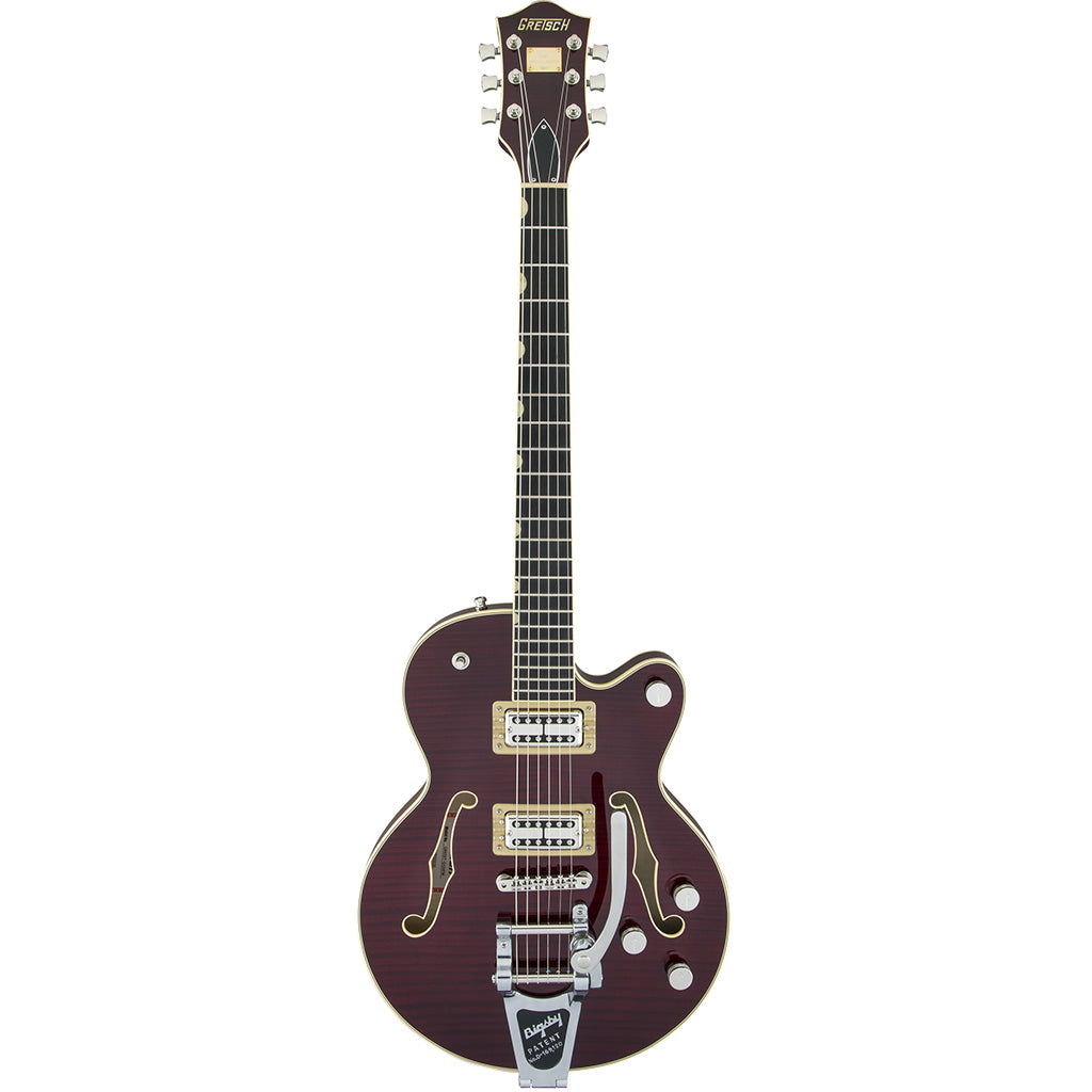 Gretsch G6659TFM Players Edition Broadkaster Junior - Tiger Flame Maple Dark Cherry Stain