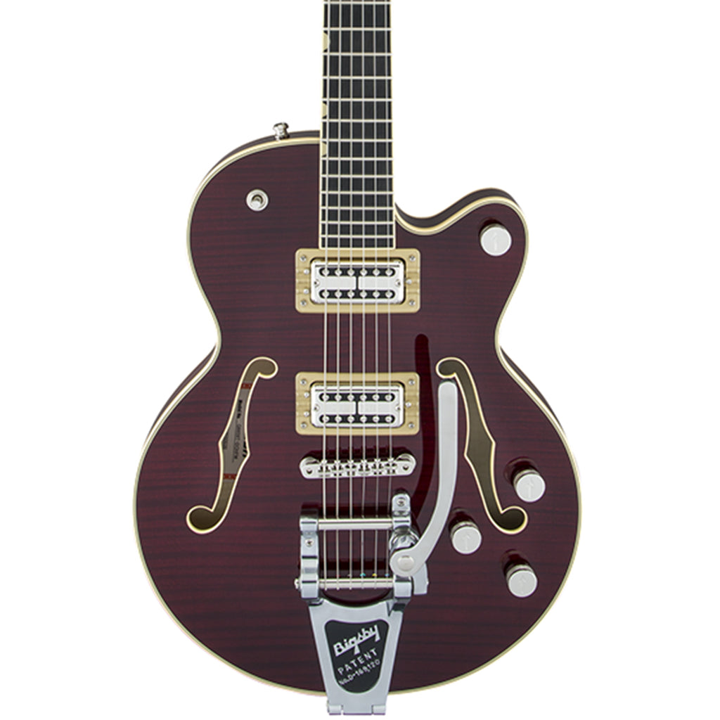 Gretsch G6659TFM Players Edition Broadkaster Junior - Tiger Flame Maple Dark Cherry Stain