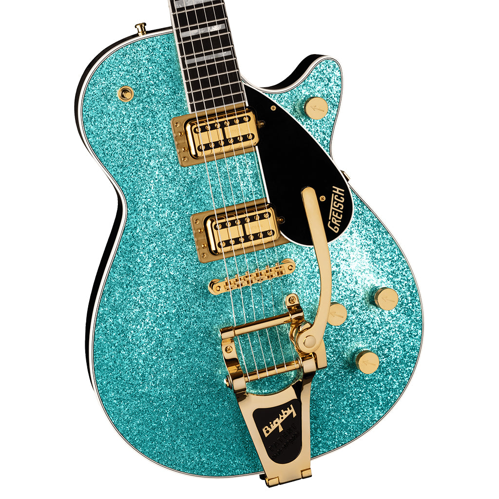 Gretsch - G6229TG Limited Edition Players Edition Sparkle Jet™ BT with Bigsby® and Gold Hardware - Ebony Fingerboard, Ocean Turquoise Sparkle