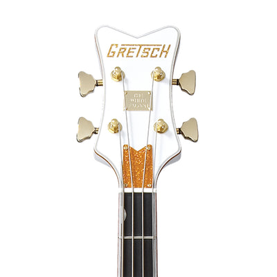 G6136LSB White Falcon Bass 34 Scale Ebony Fingerboard White