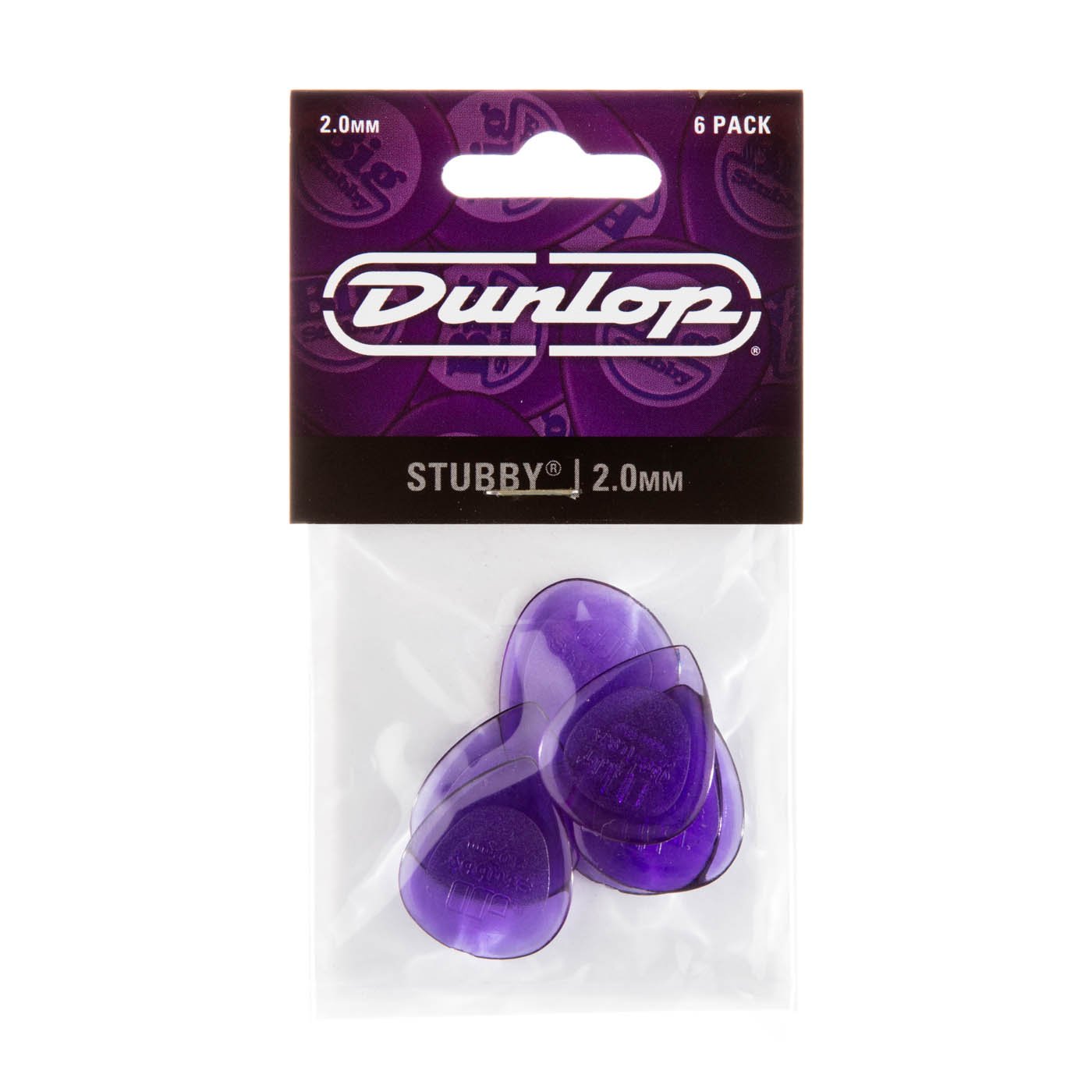 Dunlop JP520 - 2.00mm Stubby Picks 6pk