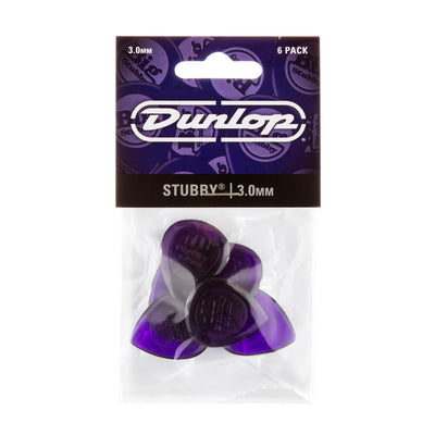 Dunlop JP530 - 3.00mm Stubby Picks 6pk-Sky Music