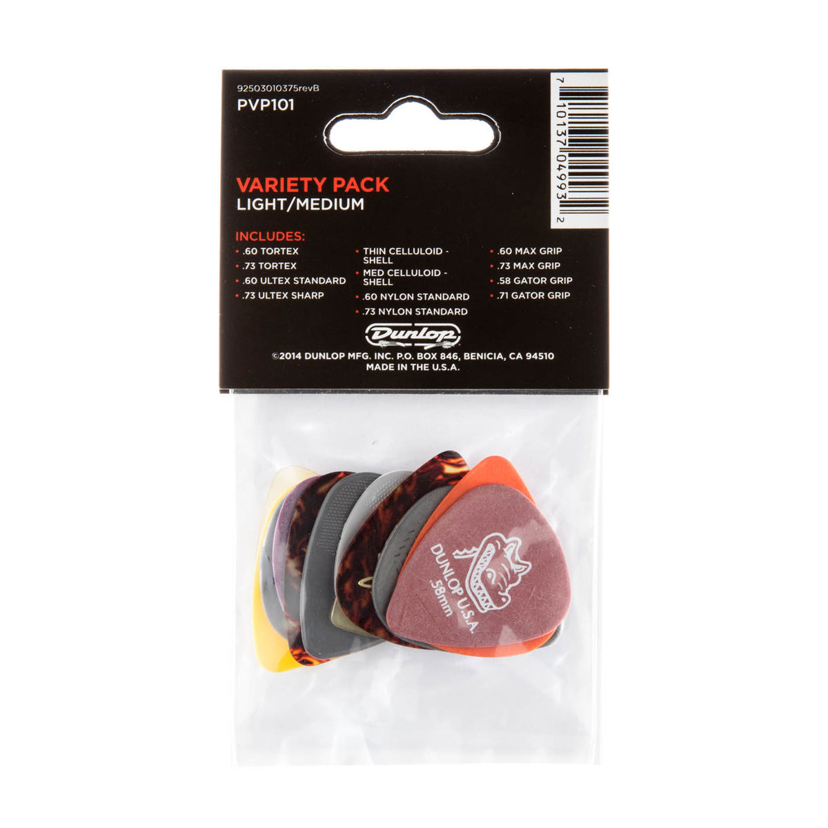 Dunlop JPVP101 - Light/Medium Variety Picks 12pk