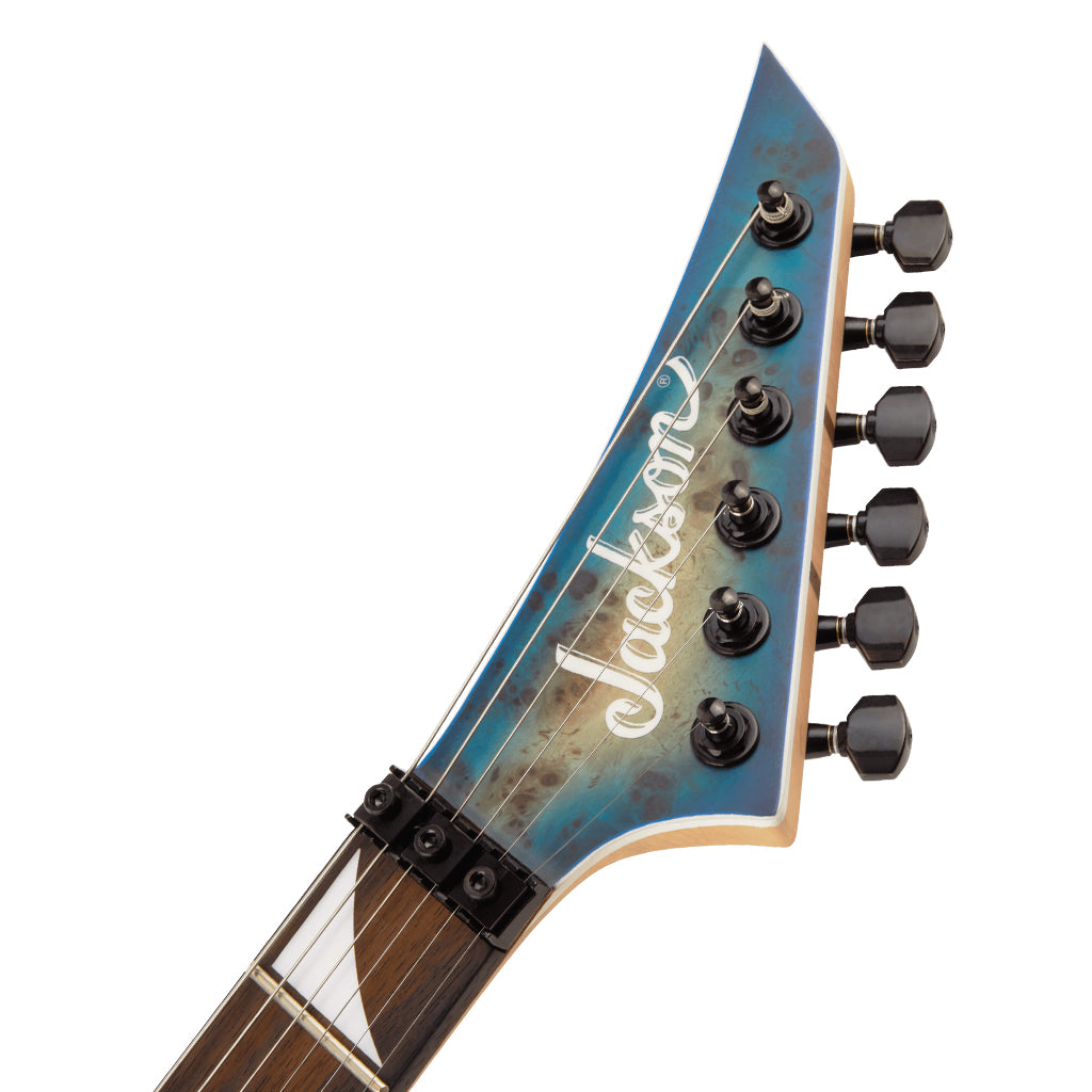 Jackson MJ Series Dinky DKRP Ebony Fingerboard Transparent Blue Burst