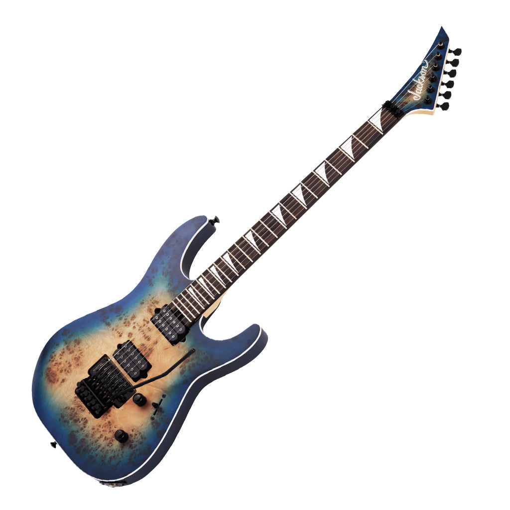 Jackson MJ Series Dinky DKRP Ebony Fingerboard Transparent Blue Burst