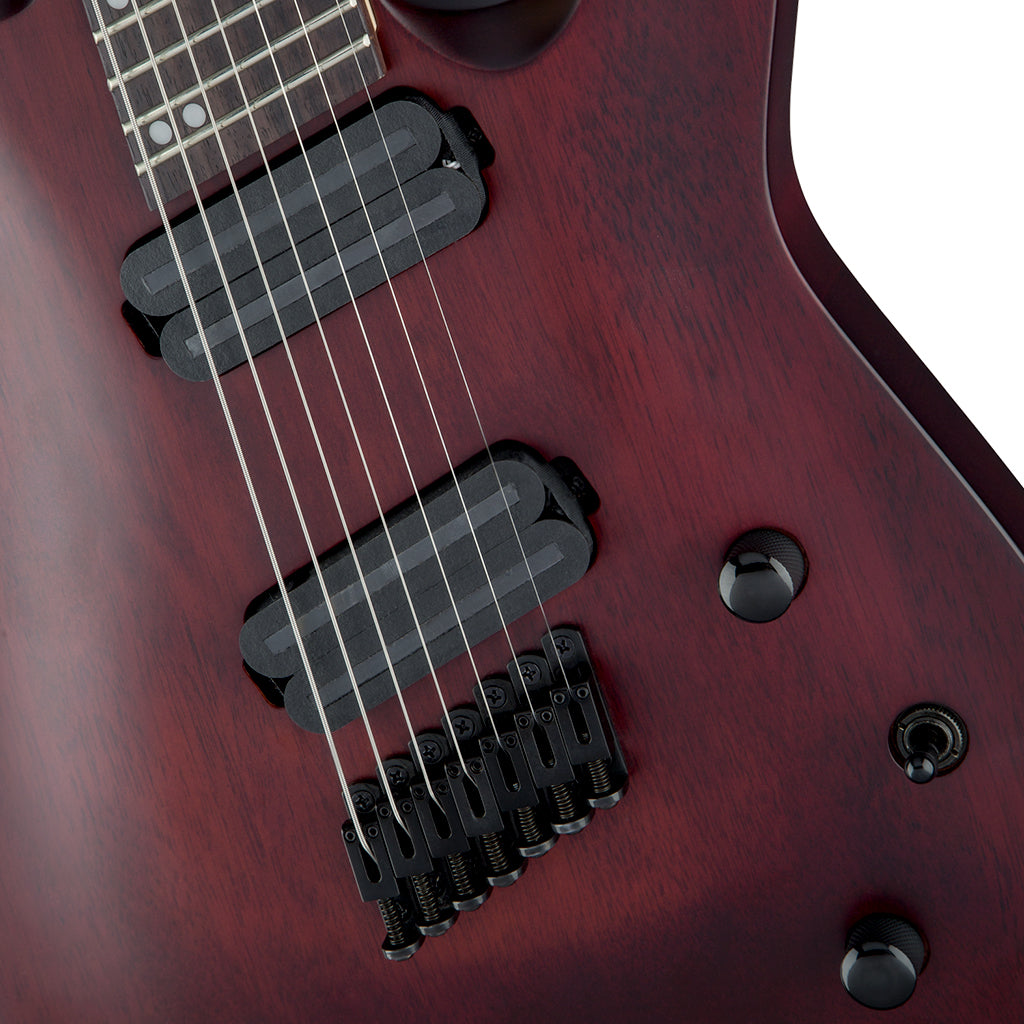 Jackson X Series Dinky™ Arch Top DKAF7 MS, Laurel Fingerboard, Multi-Scale, Stained Mahogany-Sky Music
