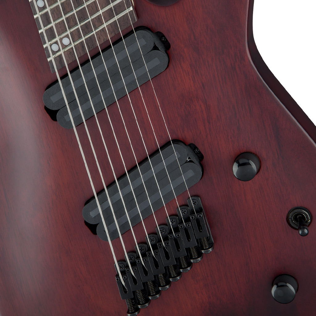 Jackson X Series Dinky™ Arch Top DKAF8 MS, Laurel Fingerboard, Multi-Scale, Stained Mahogany-Sky Music