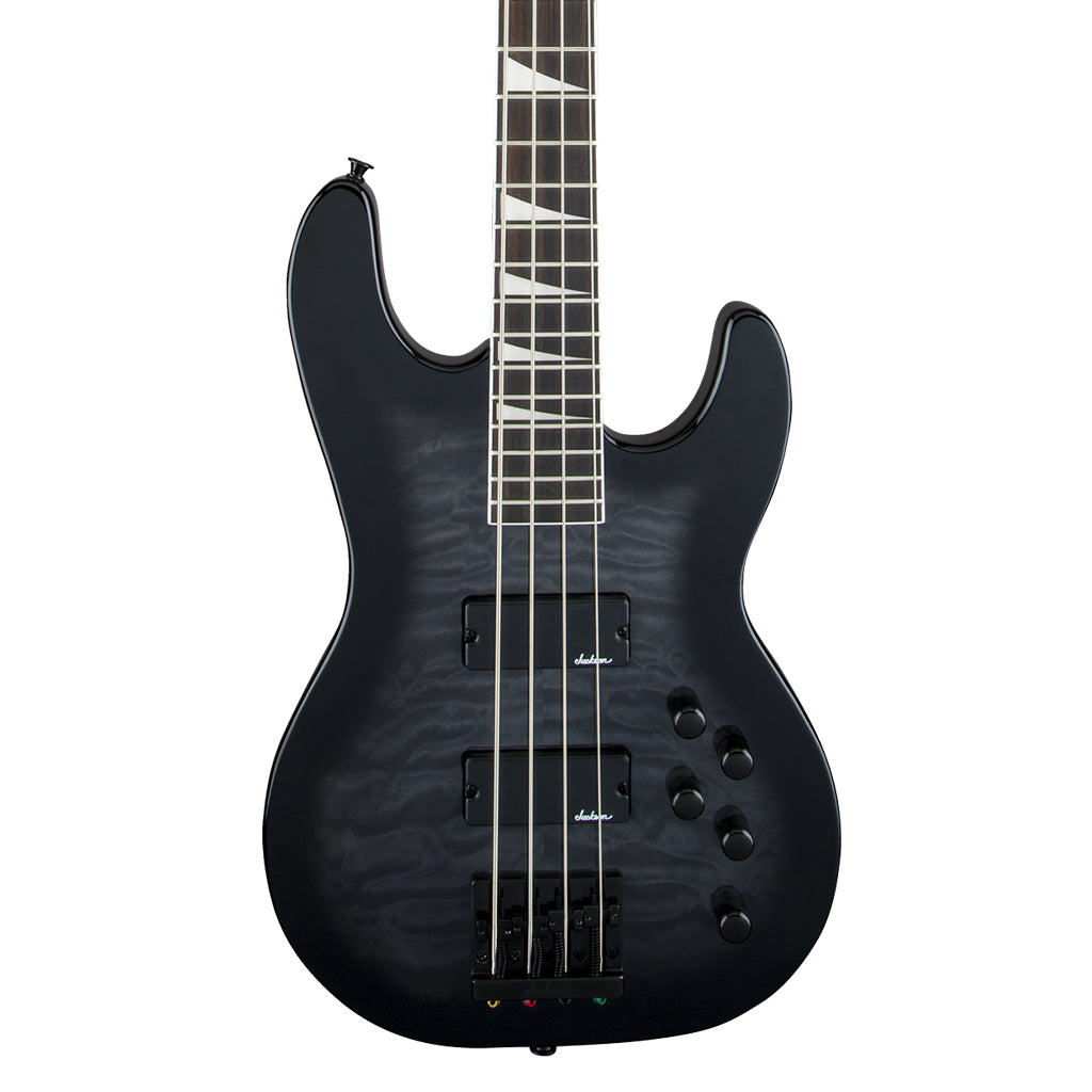 Jackson JS Series Concert Bass JS3Q Amaranth Fingerboard Transparent Black Burst